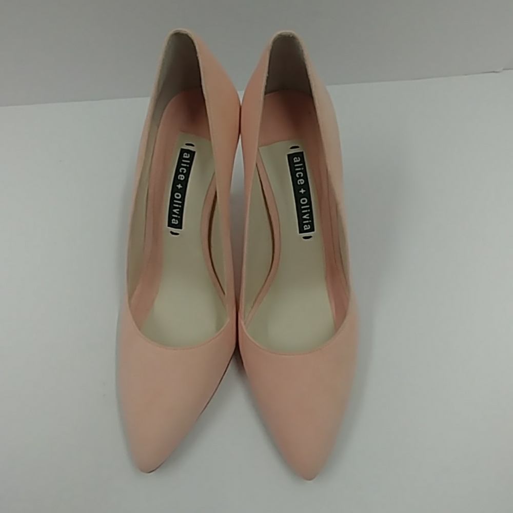 ALICE+OLIVIA Dina 95 Suede Pink Pump Size 8.5 M